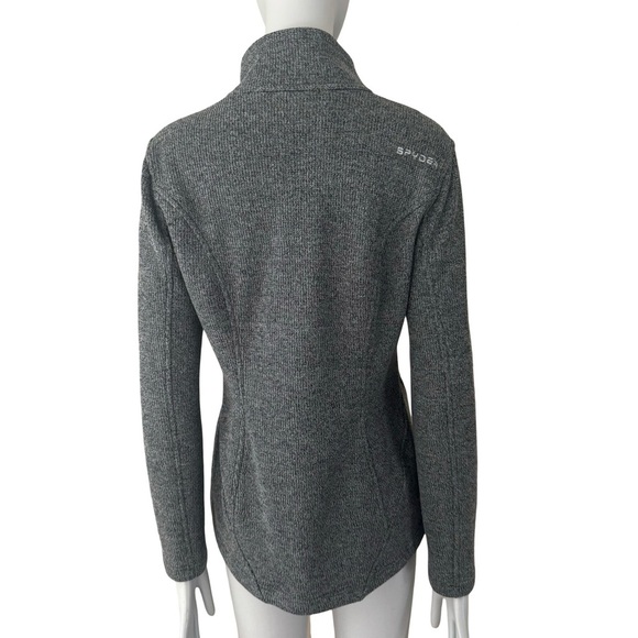 SPYDER Endur Full Zip Mid Weight Fleece Lined Sweater Jacket Winter Grey Size M - Picture 11 of 16